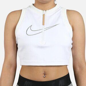 Nike Women’s NSW Beautiful x Powerful Cropped Top XL White Quarter Zip